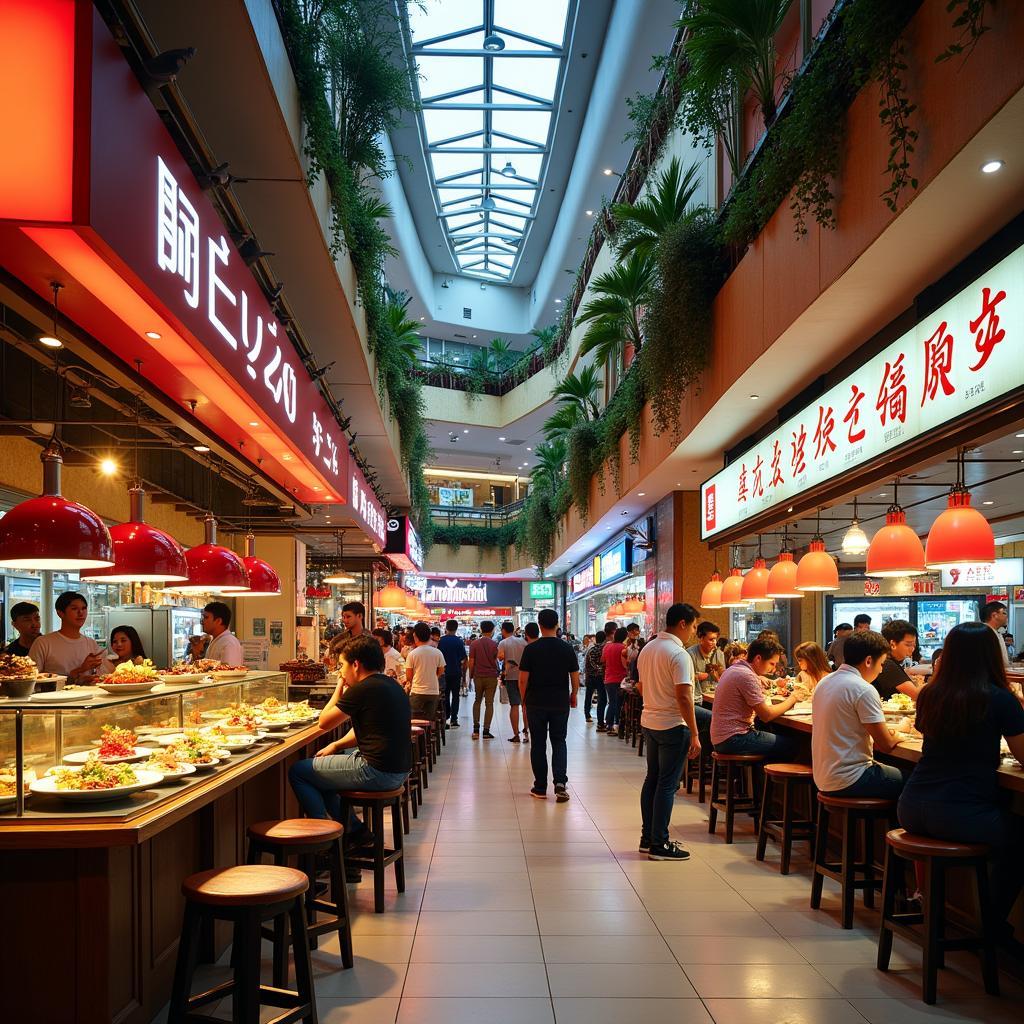 Khu am thuc da dang tai AEON Hai Phong voi nhieu nha hang va gian hang