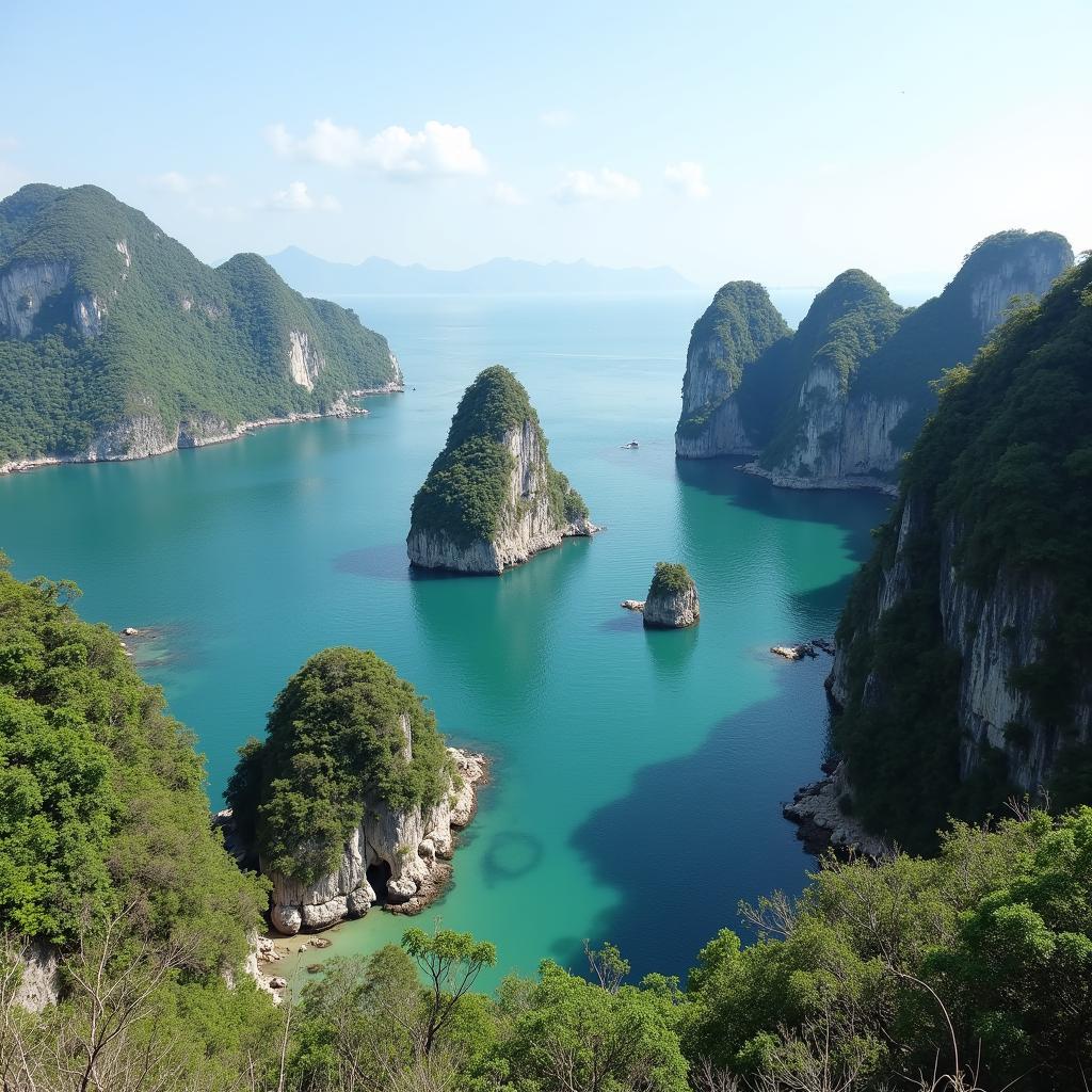 Bãi đá tự nhiên kỳ vĩ với nhiều hình thù độc đáo bao quanh đảo Hòn Tháp Đồ Sơn