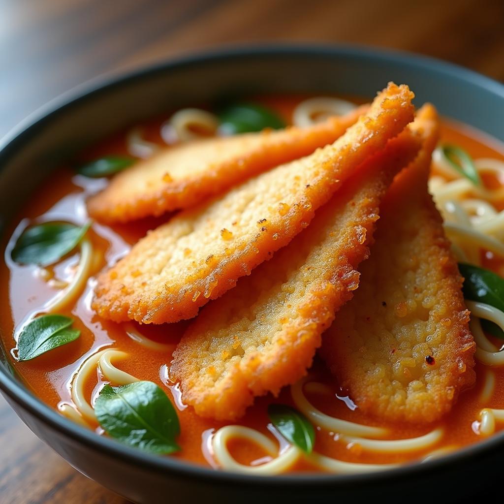 Bún cá cay Hải Phòng với cá chiên giòn rụm và hấp dẫn