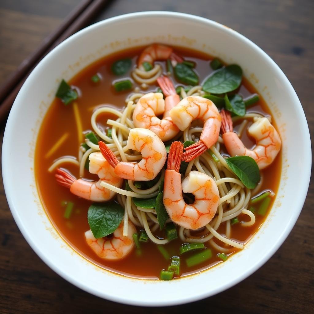 Bún tôm Cát Bà Hải Phòng món ngon nổi tiếng với tôm tươi ngon