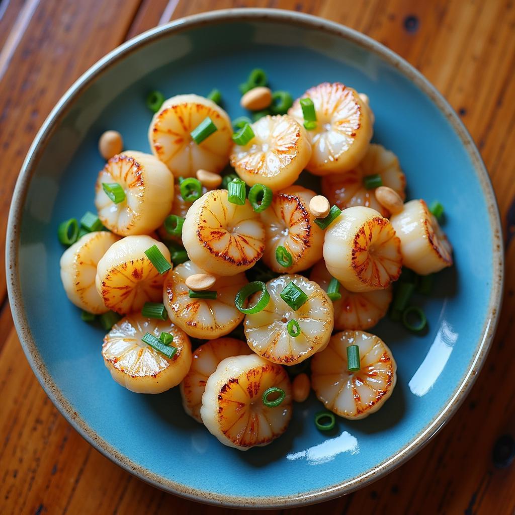 Đĩa sò nướng mỡ hành Đồ Sơn Hải Phòng hấp dẫn tươi ngon