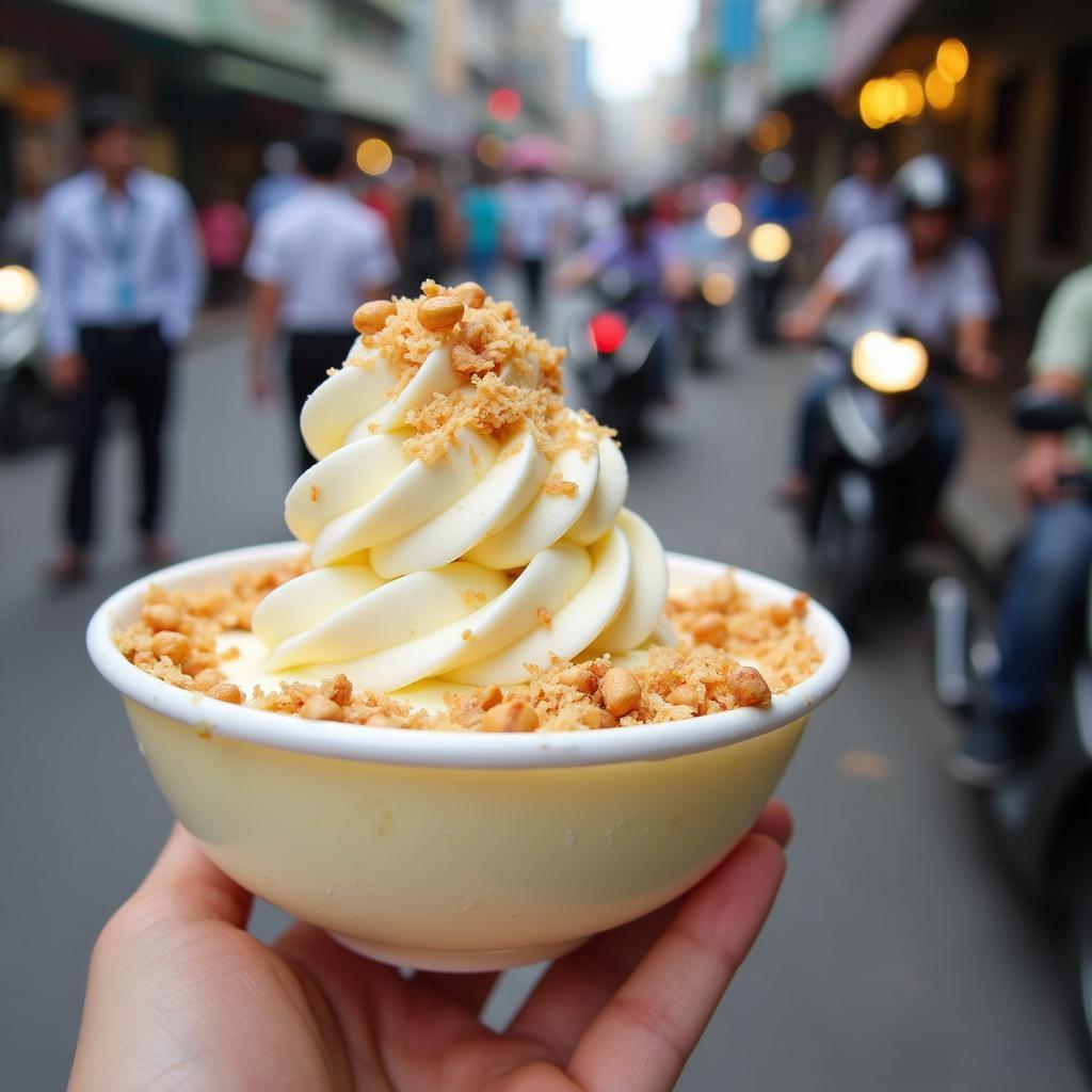 Kem cốc lạc đạo Hải Phòng ngon rẻ nổi tiếng quán trên phố Lê Lợi