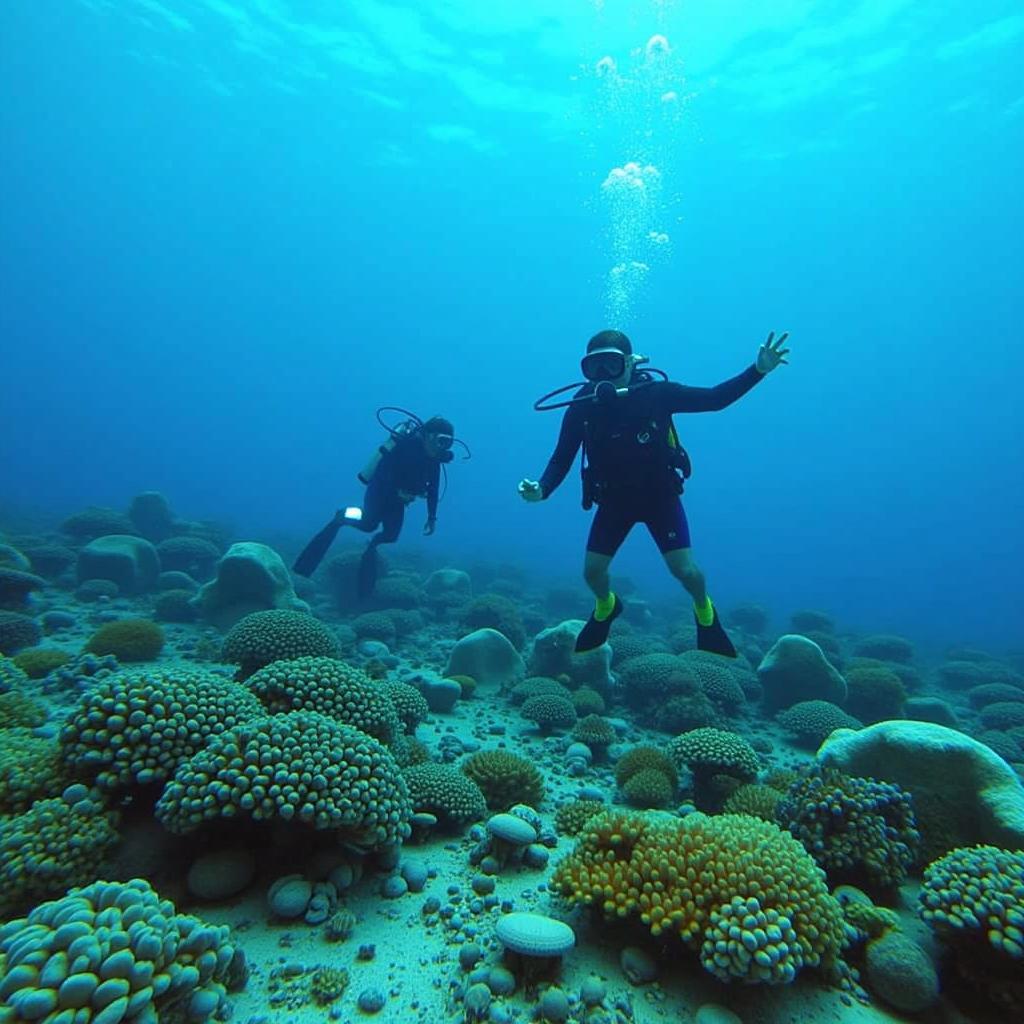 Hoạt động lặn biển ngắm san hô đầy màu sắc tại đảo Bạch Long Vĩ, Hải Phòng