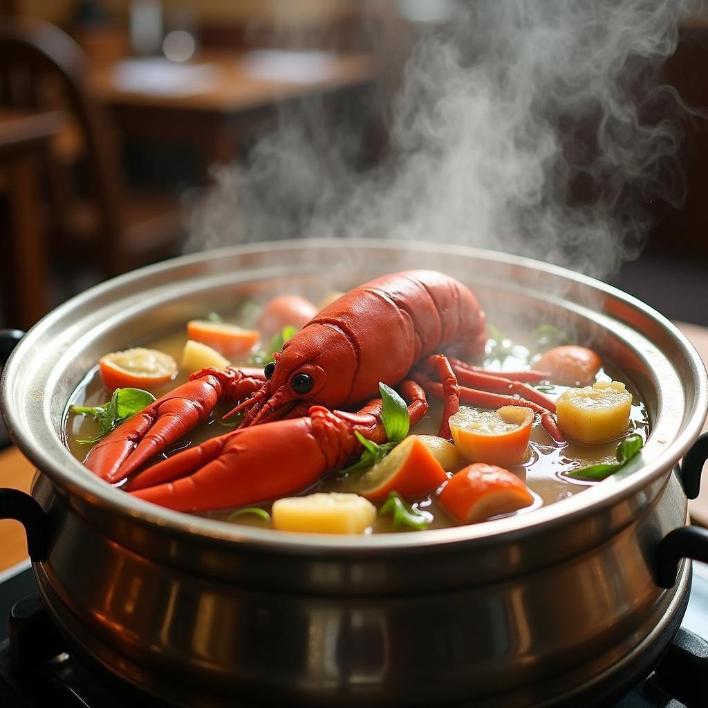 Lẩu tôm hùm Đồ Sơn Hải Phòng hấp dẫn