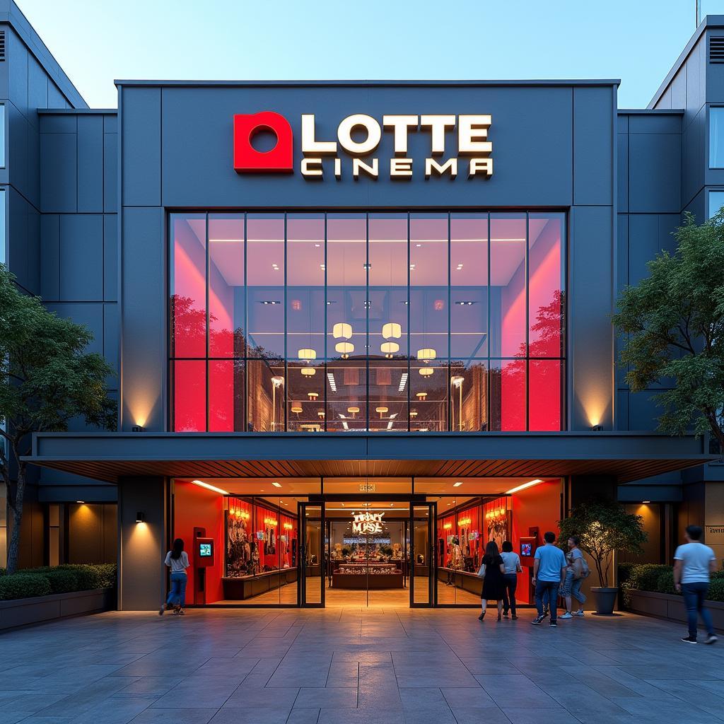Lotte Cinema Hải Phòng mặt tiền hiện đại và sang trọng