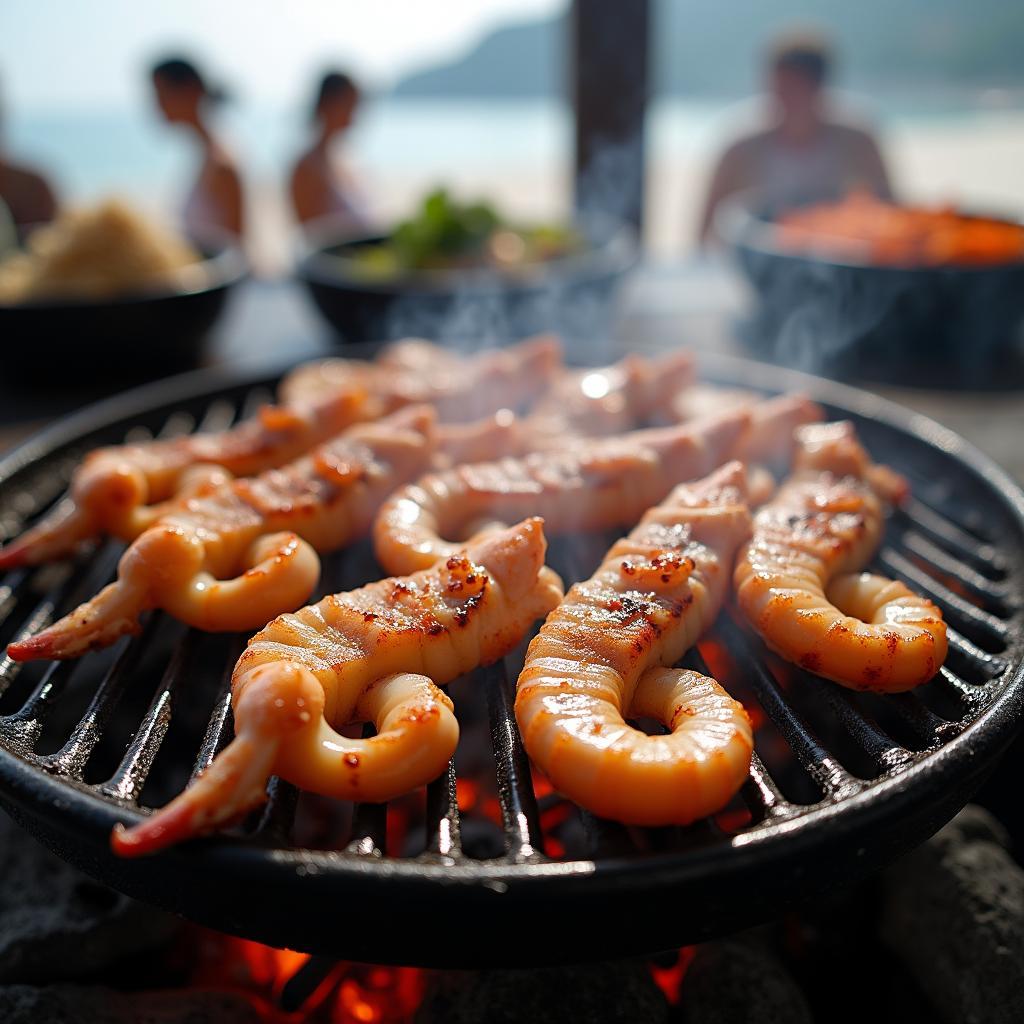 Mực nướng Cát Hải Hải Phòng thơm ngon hấp dẫn thực khách