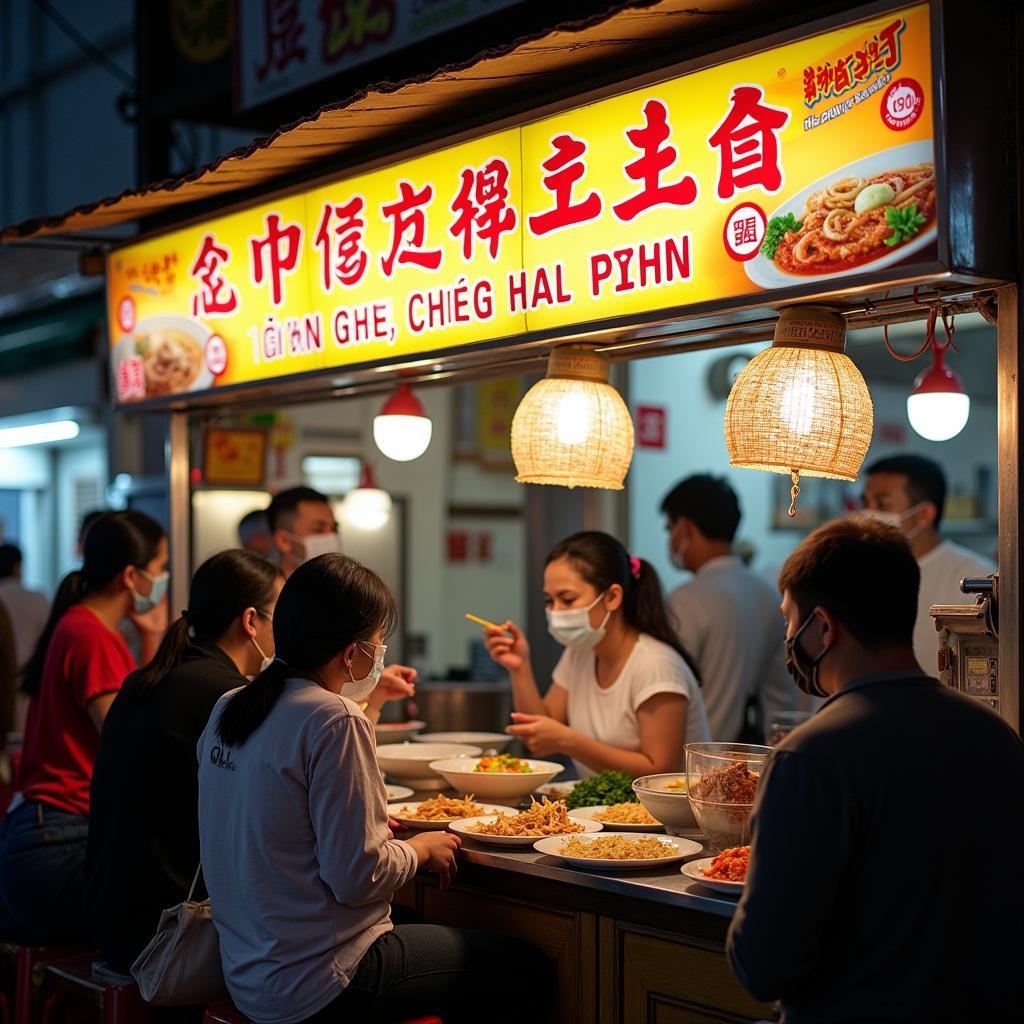 Quán bún cá cay Hải Phòng đông khách vào giờ cao điểm