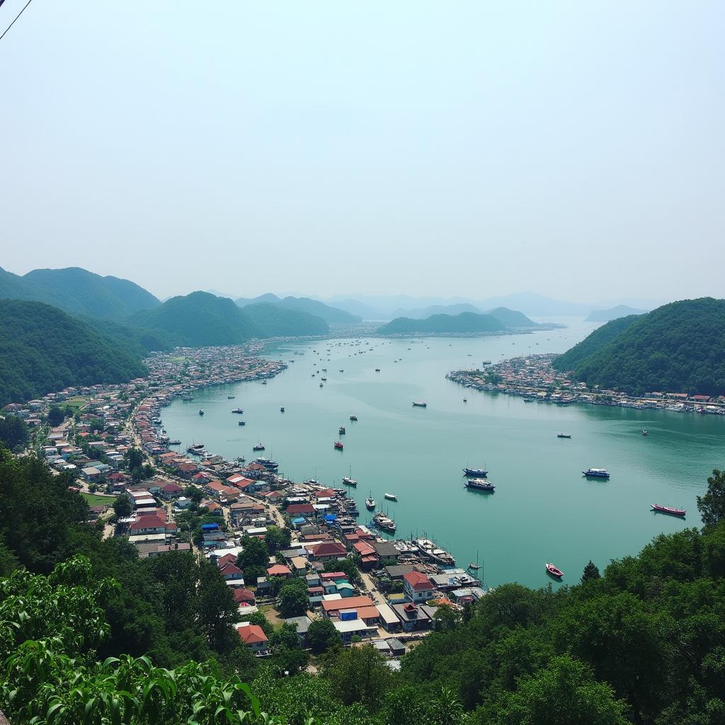 Toàn cảnh Làng Chài Bến Gót Hải Phòng nhìn từ trên cao, một góc bình yên của thành phố cảng