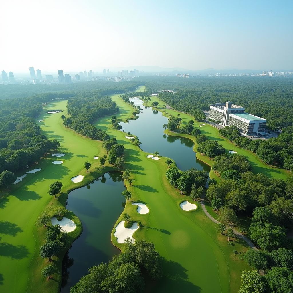 Toàn cảnh sân golf Đảo Vũ Yên Hải Phòng với thiết kế đẳng cấp và hiện đại