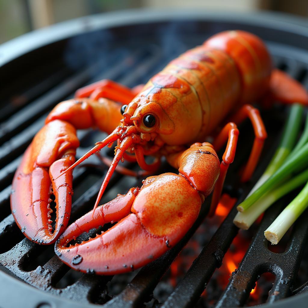 Tôm hùm Cát Bà nướng mỡ hành thơm ngon đặc biệt tại Hải Phòng