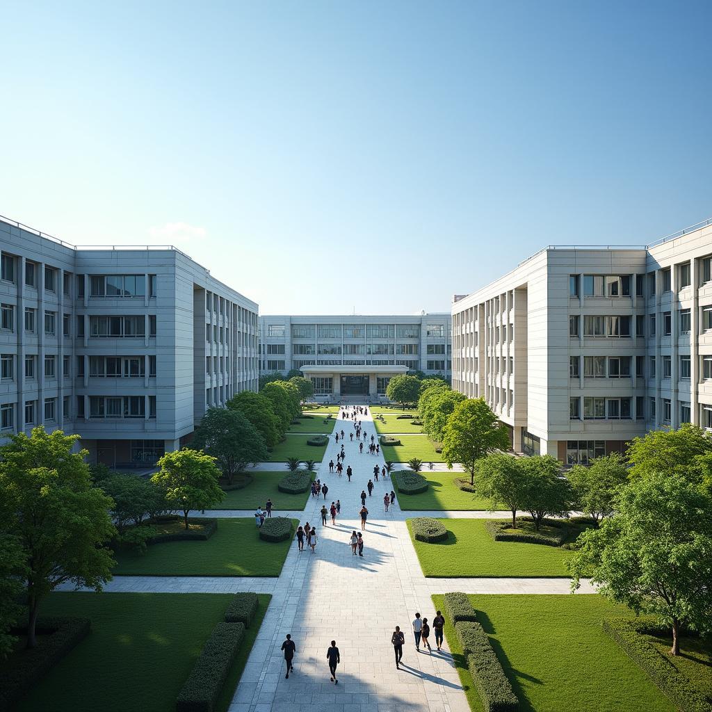 Trường Đại học Hải Phòng với cơ sở vật chất hiện đại phục vụ học tập