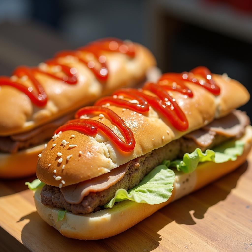 Bánh mì cay Bà Già Lê Lợi Hải Phòng đặc sản