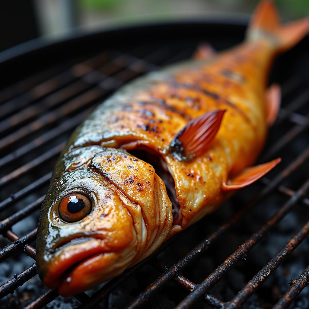 Cá giò nướng Đồ Sơn Hải Phòng vàng ruộm thơm ngon khó cưỡng