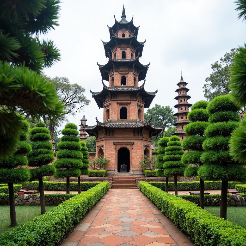 Vườn tháp cổ kính tại chùa Hải Thanh Đồ Sơn với những kiến trúc độc đáo và cổ xưa